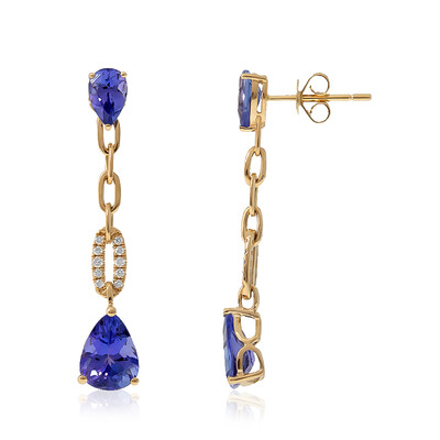 14K AAA Tanzanite Gold Earrings (CIRARI)