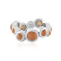 Peach Moonstone Silver Ring (KM by Juwelo)