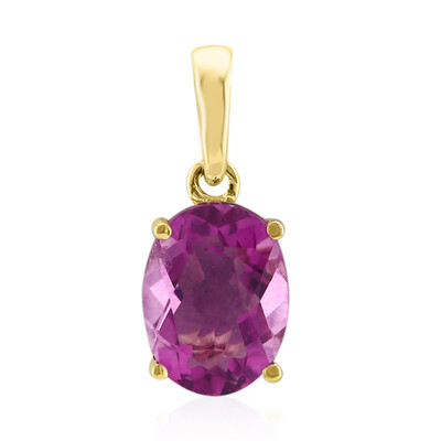 9K Pink Flouorite Gold Pendant