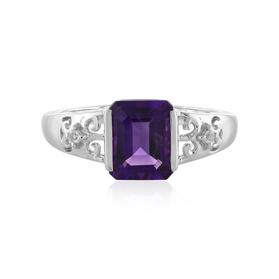 Zambian Amethyst Silver Ring