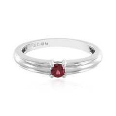 Noble Red Spinel Silver Ring