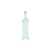 Aqua Chalcedony Silver Pendant