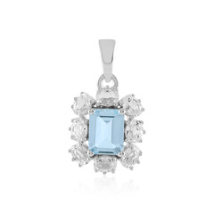 Sky Blue Topaz Silver Pendant