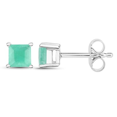 Socoto Emerald Silver Earrings