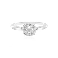 I2 (I) Diamond Silver Ring