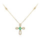 14K AAA Zambian Emerald Gold Necklace (CIRARI)