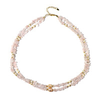 Rose Quartz Silver Necklace