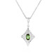 Brazilian Green Tourmaline Silver Necklace