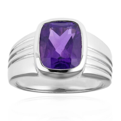 Siberian Amethyst Silver Ring