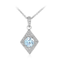 Sky Blue Topaz Silver Necklace