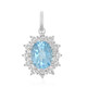 Sky Blue Topaz Silver Pendant