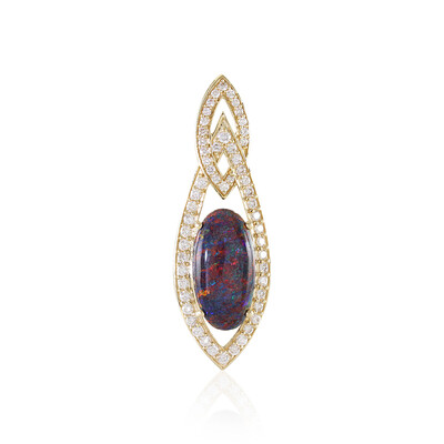 14K Andamooka matrix opal Gold Pendant (AMAYANI)