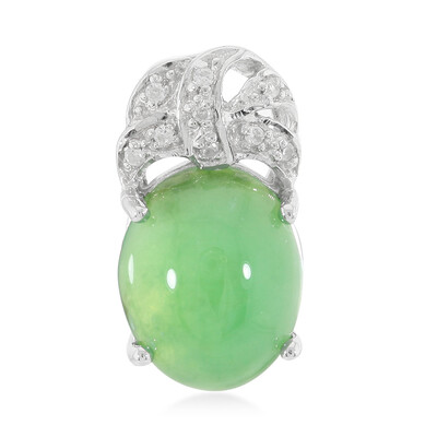 Imperial Chrysoprase Silver Pendant