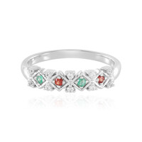 Russian Emerald Silver Ring