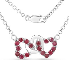 Ruby Silver Necklace