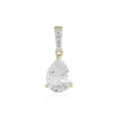 9K White Topaz Gold Pendant