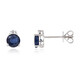 14K Ceylon Blue Sapphire Gold Earrings (CIRARI)