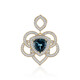 9K London Blue Topaz Gold Pendant (SUHANA)