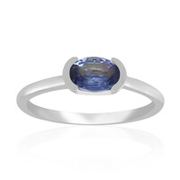 Unheated Tanzanite Silver Ring