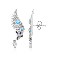 Swiss Blue Topaz Silver Earrings