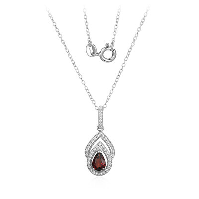 Mozambique Garnet Silver Necklace