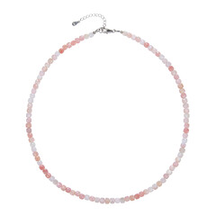 Pink Andenian Opal Silver Necklace