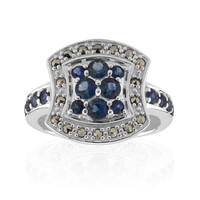 Blue Sapphire Silver Ring (Annette classic)