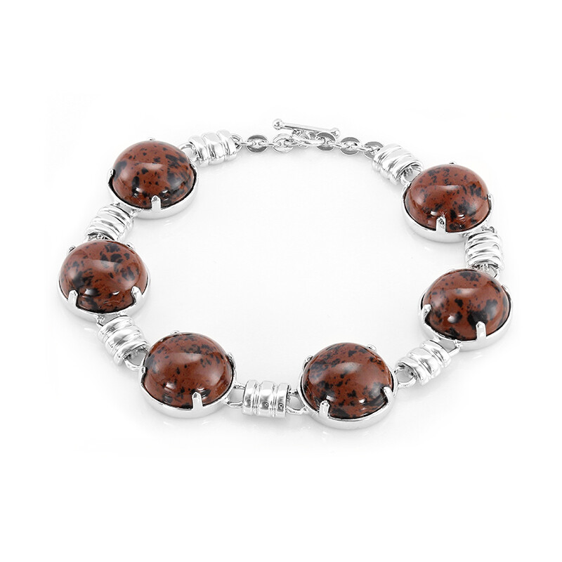 925 Sterling Mahogany shops Obsidian Bracelet