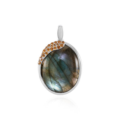 Copper Maniry Labradorite Silver Pendant (KM by Juwelo)