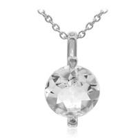 White Topaz Silver Necklace