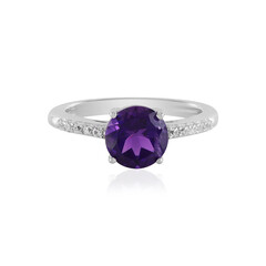 Zambian Amethyst Silver Ring