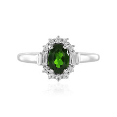 Russian Diopside Silver Ring