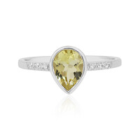 Lemon Quartz Silver Ring