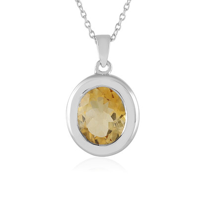 Citrine Silver Necklace