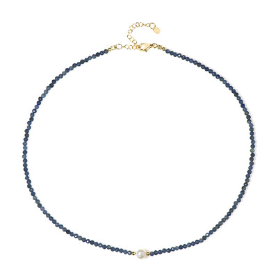 Madagascar Blue Sapphire Silver Necklace (Riya)