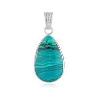 Blue Atacama Opal Silver Pendant