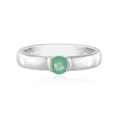 Colombian Emerald Silver Ring