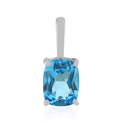 Swiss Blue Topaz Silver Pendant