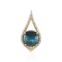 18K Cats Eye Indicolite Gold Pendant (AMAYANI)