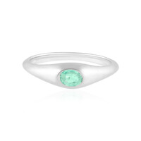 Colombian Emerald Silver Ring