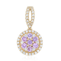 9K Ceylon Purple Sapphire Gold Pendant