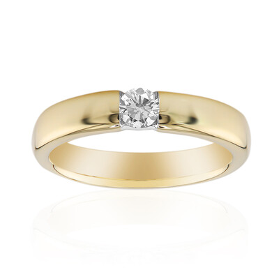 14K IF (D) Diamond Gold Ring (Annette)