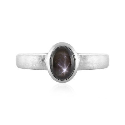 Black Star Sapphire Silver Ring (MONOSONO COLLECTION)