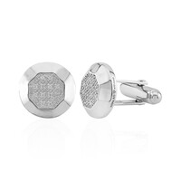 SI1 (G) Diamond Silver cuff links