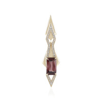 14K Mahogany Zircon Gold Pendant (de Melo)