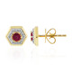 9K Mozambique Ruby Gold Earrings