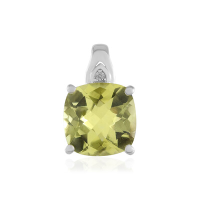 Lemon Quartz Silver Pendant