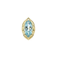 9K Sky Blue Topaz Gold Pendant