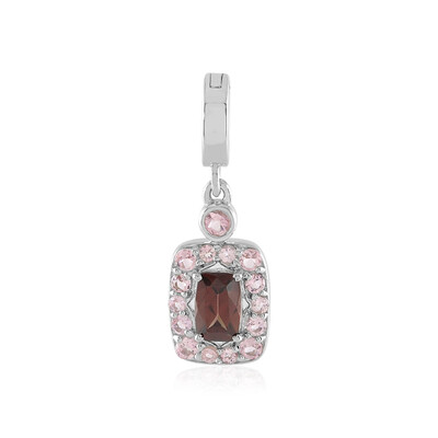 Mahogany Zircon Silver Pendant