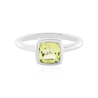 Lemon Quartz Silver Ring